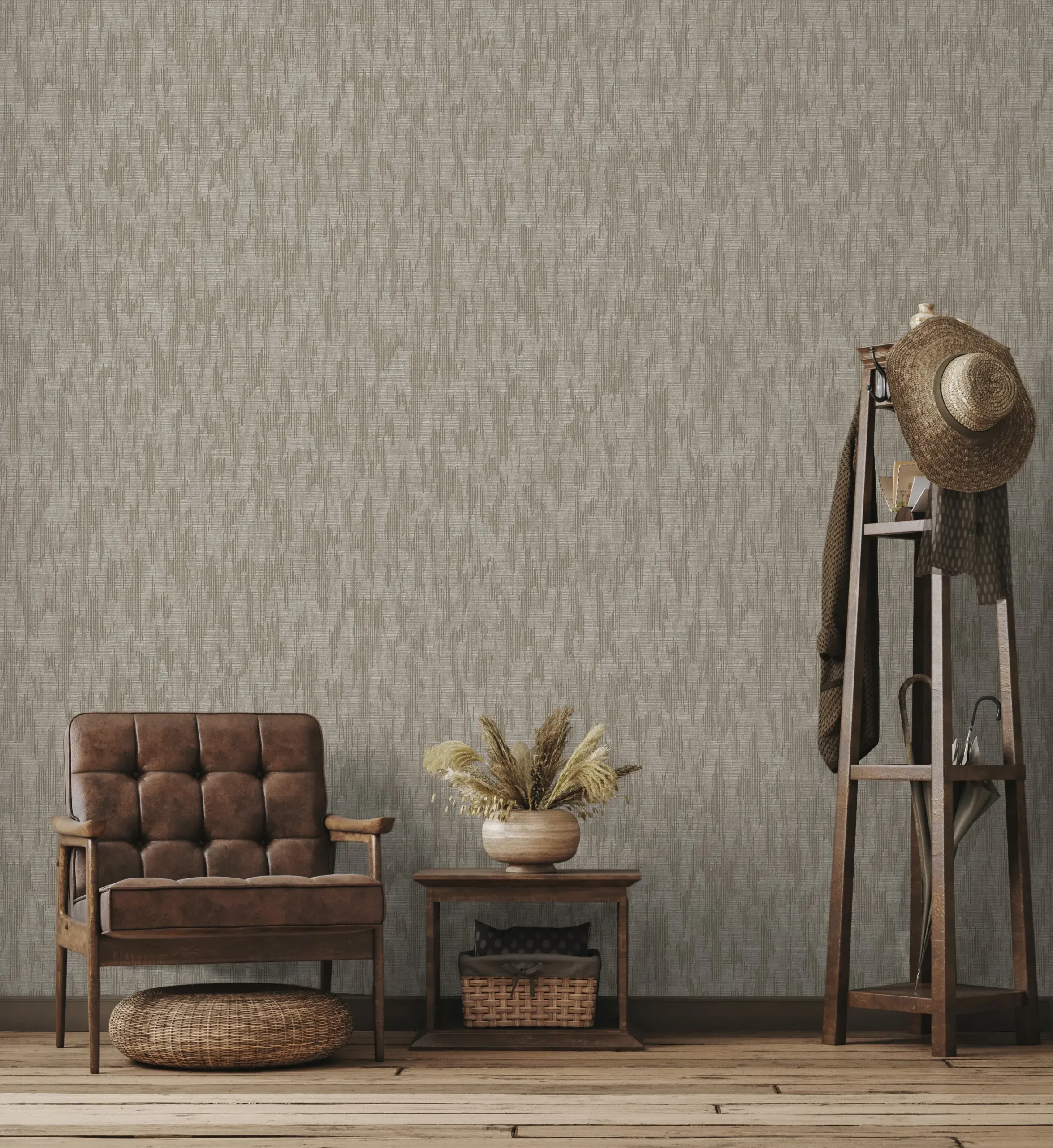 Gray Embossed Wallpaper – Understated Luxury (24108-4)